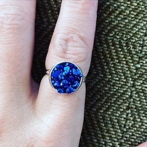Sapphire adjustable ring